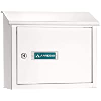 Arregui V4061 Buzón Recogecartas Maxi- tamaño M (DIN A4)- Aluminio Blanco